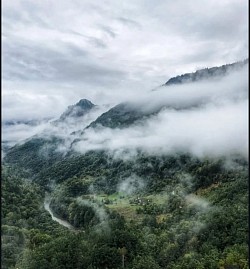 Мост на Тари у магленим планинама