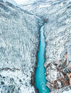 Смарагдно зелена река Тара у кањону