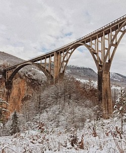 Мост на Тари изнад нетакнуте дивљине националног парка